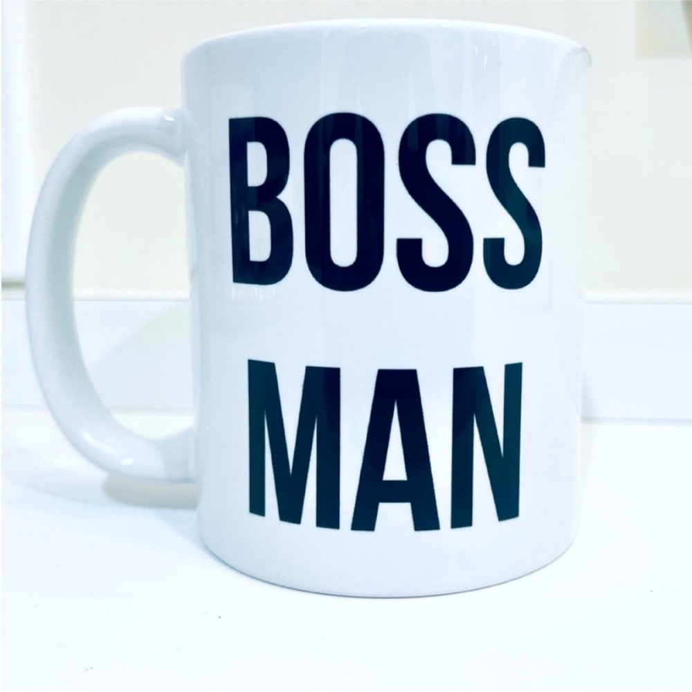 NEW! Boss Man White Mug NWOT